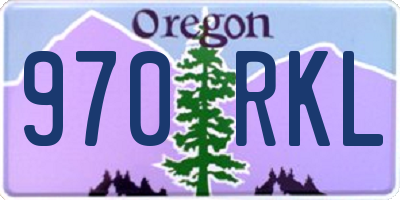 OR license plate 970RKL
