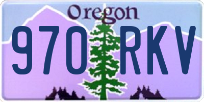 OR license plate 970RKV