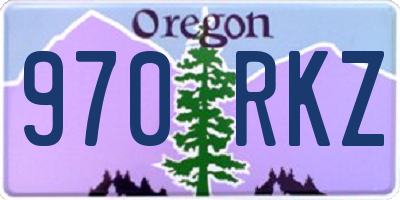 OR license plate 970RKZ