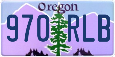 OR license plate 970RLB