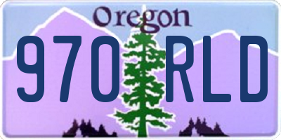 OR license plate 970RLD