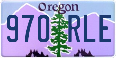 OR license plate 970RLE