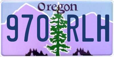 OR license plate 970RLH