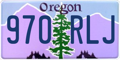 OR license plate 970RLJ