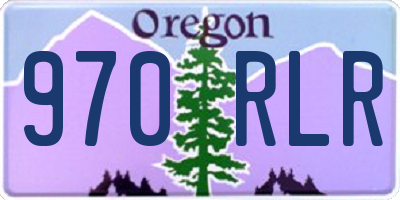 OR license plate 970RLR