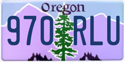 OR license plate 970RLU