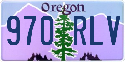 OR license plate 970RLV