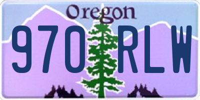 OR license plate 970RLW