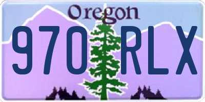 OR license plate 970RLX