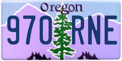OR license plate 970RNE