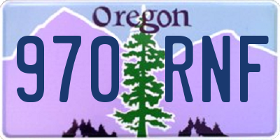 OR license plate 970RNF