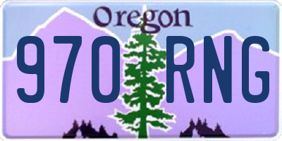 OR license plate 970RNG