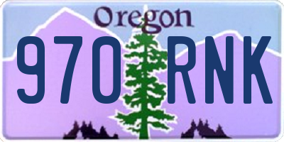 OR license plate 970RNK
