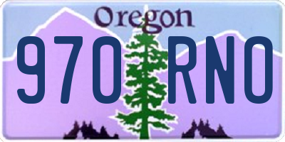 OR license plate 970RNO