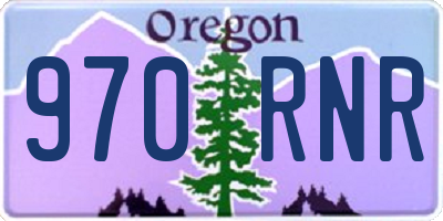 OR license plate 970RNR