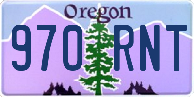 OR license plate 970RNT