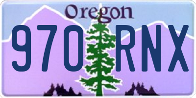 OR license plate 970RNX