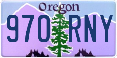 OR license plate 970RNY