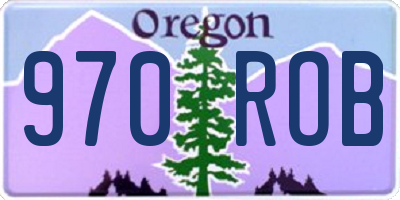 OR license plate 970ROB
