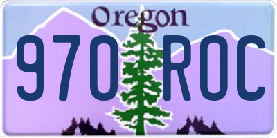 OR license plate 970ROC