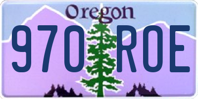 OR license plate 970ROE
