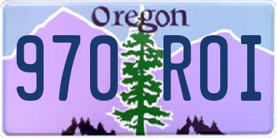 OR license plate 970ROI