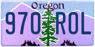 OR license plate 970ROL