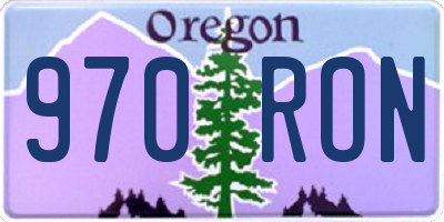 OR license plate 970RON