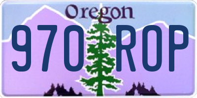OR license plate 970ROP