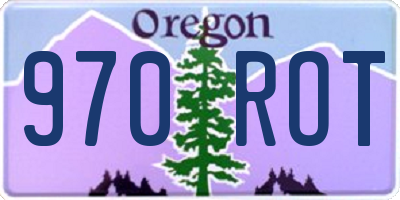 OR license plate 970ROT