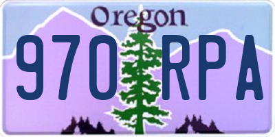 OR license plate 970RPA