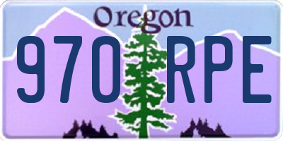OR license plate 970RPE