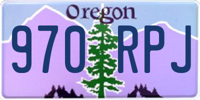 OR license plate 970RPJ