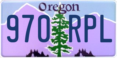 OR license plate 970RPL