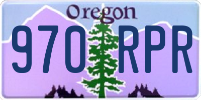OR license plate 970RPR