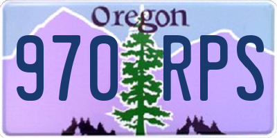 OR license plate 970RPS