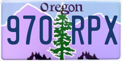 OR license plate 970RPX
