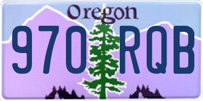 OR license plate 970RQB