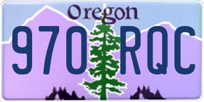 OR license plate 970RQC
