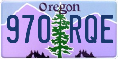 OR license plate 970RQE