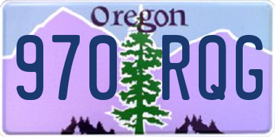 OR license plate 970RQG