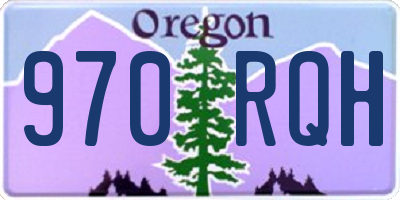 OR license plate 970RQH
