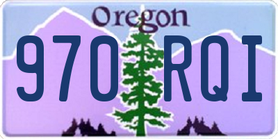 OR license plate 970RQI