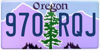 OR license plate 970RQJ
