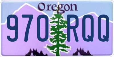OR license plate 970RQQ