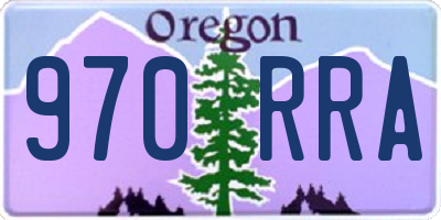 OR license plate 970RRA