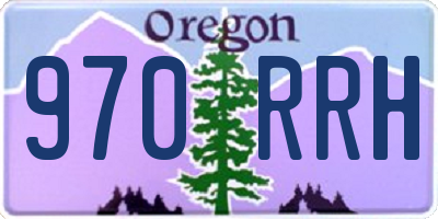OR license plate 970RRH