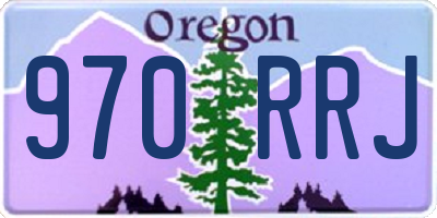 OR license plate 970RRJ