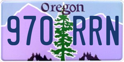 OR license plate 970RRN