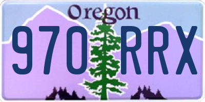 OR license plate 970RRX